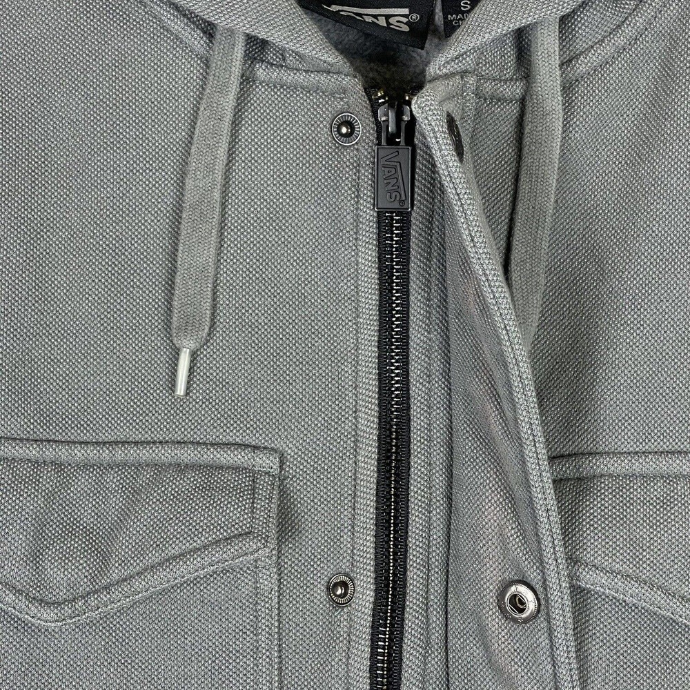 Vans Mens S Hoodie Jacket Full Zip & Snap Closure‎ Pockets - Picture 5 of 13